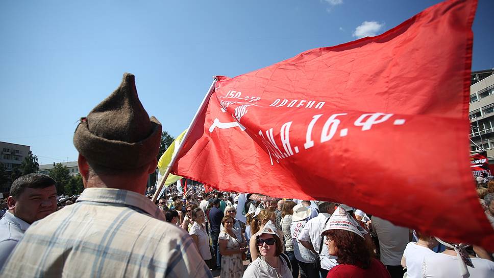 В субботу, 28 июля, в Екатеринбурге прошла акция против повышения пенсионного возраста.  