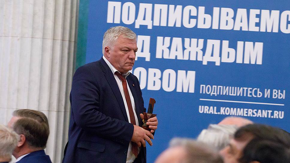 Церемония вручения "Премии №1" в Доме Севастьянова. Исполнительный директор корпорации "Уралвагонзавод" Владимир Рощупкин