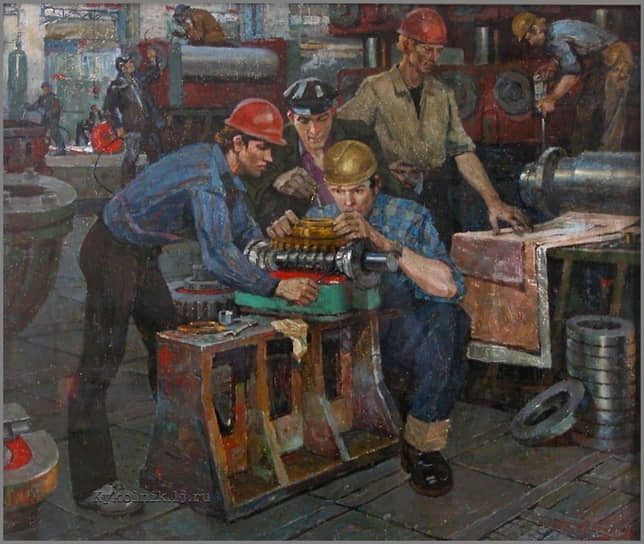 Александр Бурак. «"Уралмаш". Работает бригада Гречихина». 1979 год
