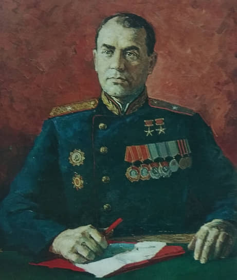 После войны интерес к ее героям не угас. Анатолий Скопинов. «Портрет дважды Героя Социалистического Труда, директора Уралмаша Бориса Музрукова». 1978 год