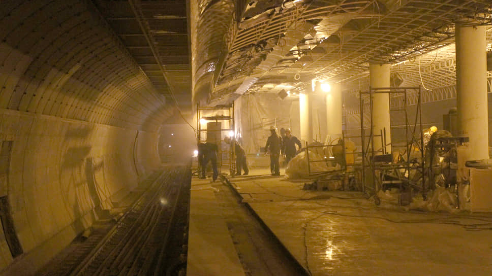 Строящаяся станция метро «Чкаловская», 2011 год. Первые станции метро в Екатеринбурге открыли еще в апреле 1991 года