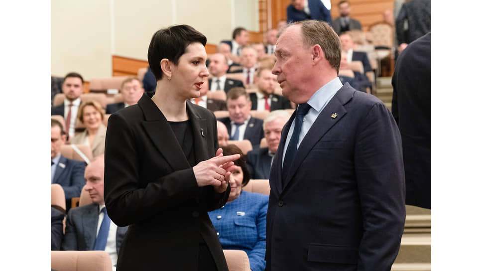 Депутат Госдумы Жанна Рябцева и мэр Екатеринбурга Алексей Орлов 
