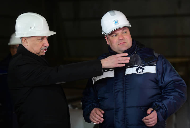 В конце 2018 года тогда еще врио губернатора Петербурга Александр Беглов (слева) заявлял, что Смольный увеличит долю города в «Метрострое», возглавляемом Николаем Александровым (справа), подчеркивая, что «город должен иметь контрольный пакет акций» в компании