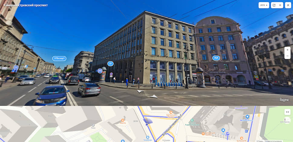 Скриншот с ресурса Яндекс-карты. Площадь Льва Толстого и Дом Мод