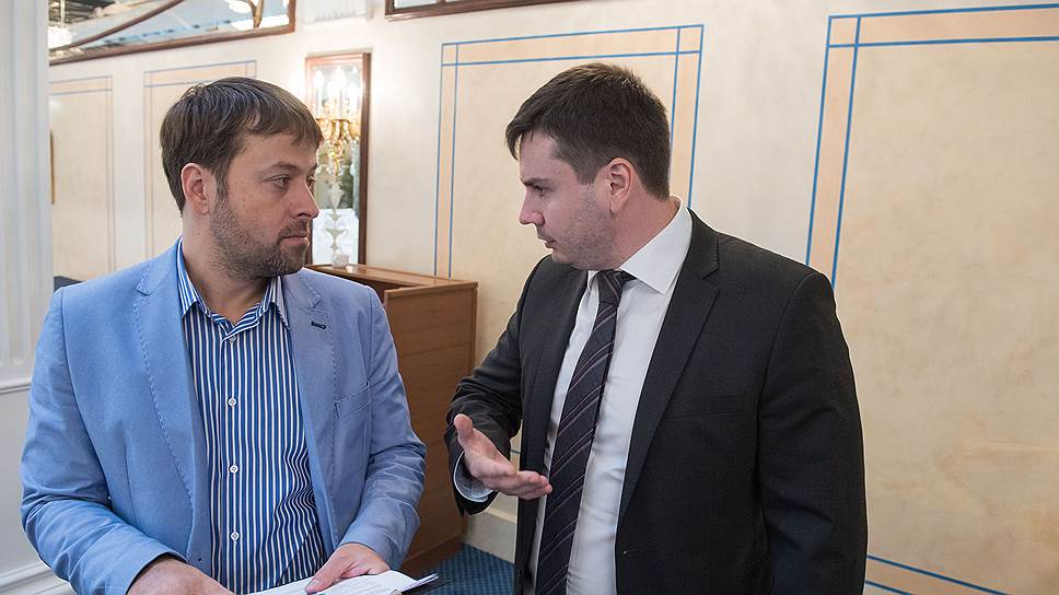 Роман Герасимов, журналист, ведущий программы «Утро на 5», Вадим Исаков, территориальный директор «БКС Премьер» 