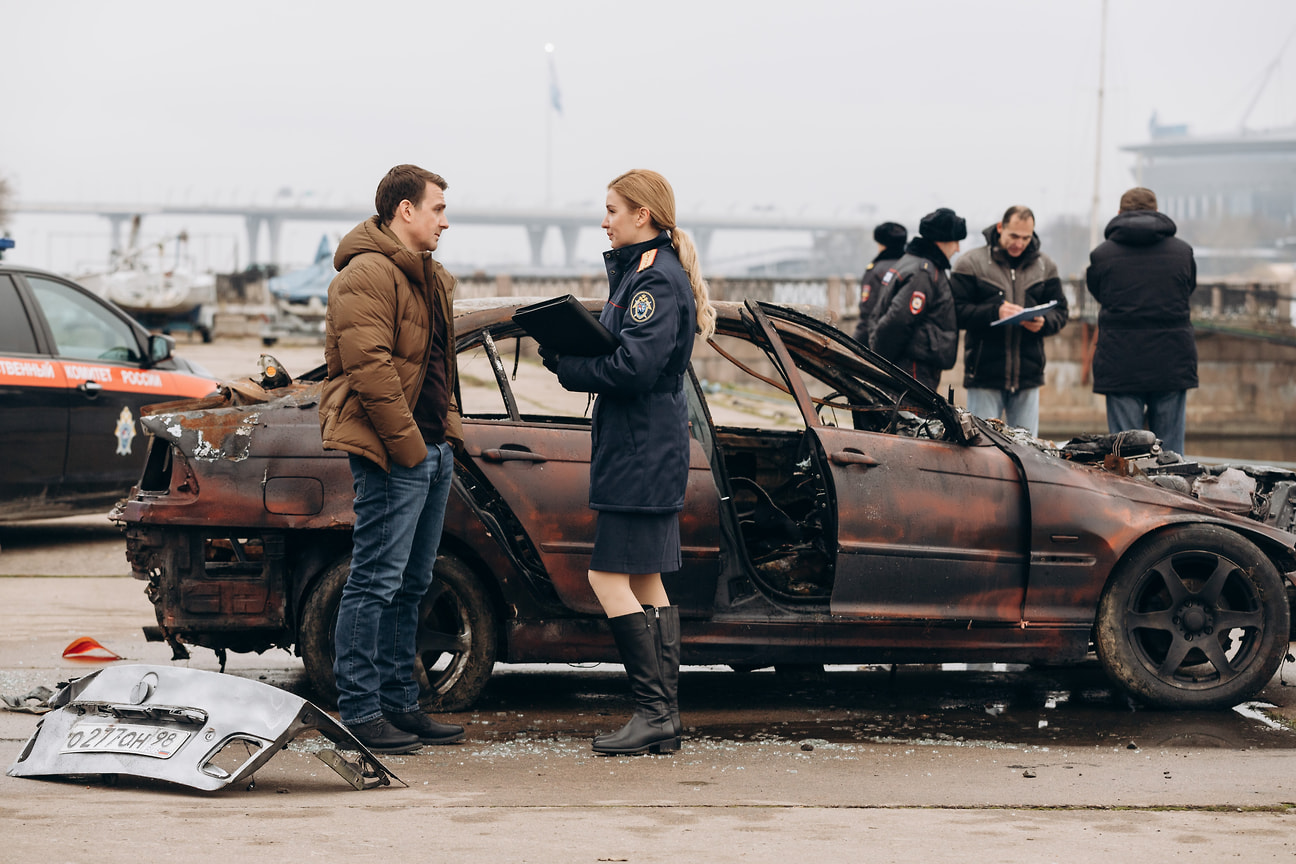 Актеры Антон Васильев, Екатерина Рокотова, сериал «Невский. Расплата за справедливость» 