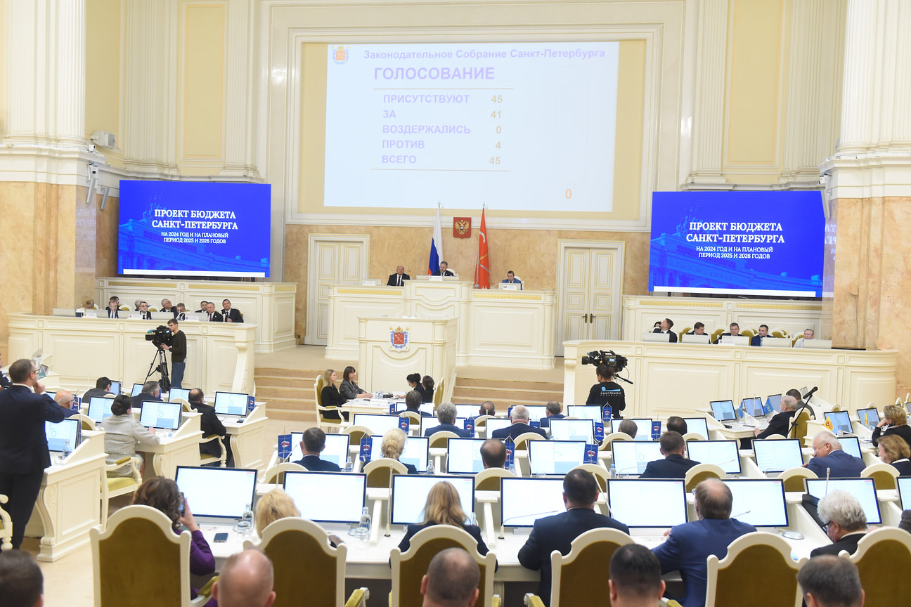 Важным документом осени стал городской бюджет на 2024 год и на плановые 2025–2026 годы. Согласно принятому закону, доходы Петербурга в 2024 году составят 1,179 трлн рублей, расходы — 1,337 трлн