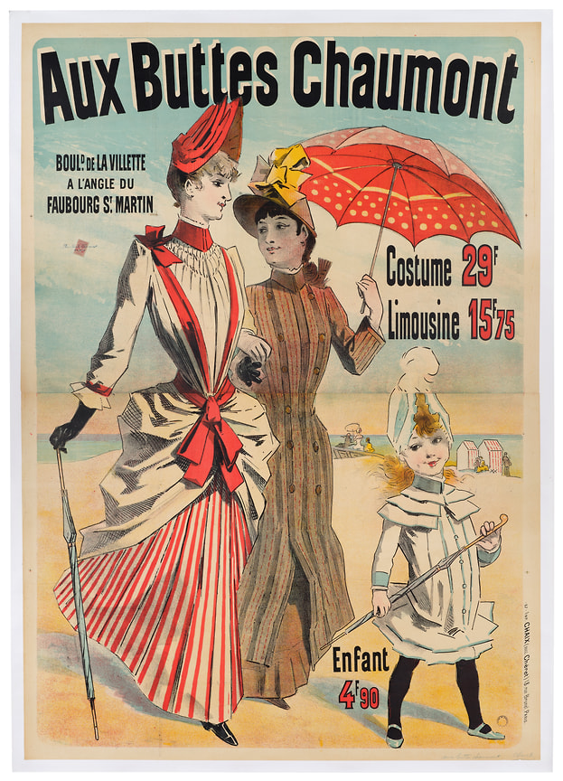 Jules Jean Cheret (1836-1932) — Aux Buttes Chaumont 1888 Affiche, lithographie 