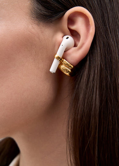 Серьги-полукольца с креплением для Airpods, Misho