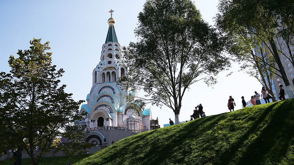 Изначально церковь планировалось освятить во имя Серафима Саровского, но в 2013 храм переименовали в честь Софии, Премудрости Божией. 