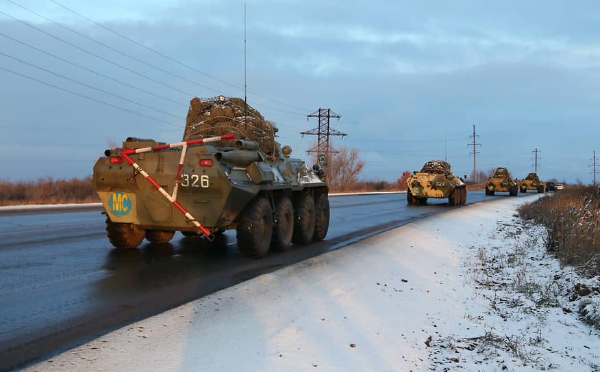 Движение колонны под Самарой 