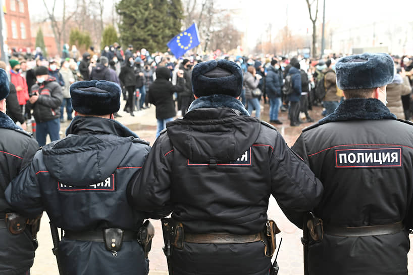 Митинг в поддержку политика Алексея Навального в Воронеже. 
