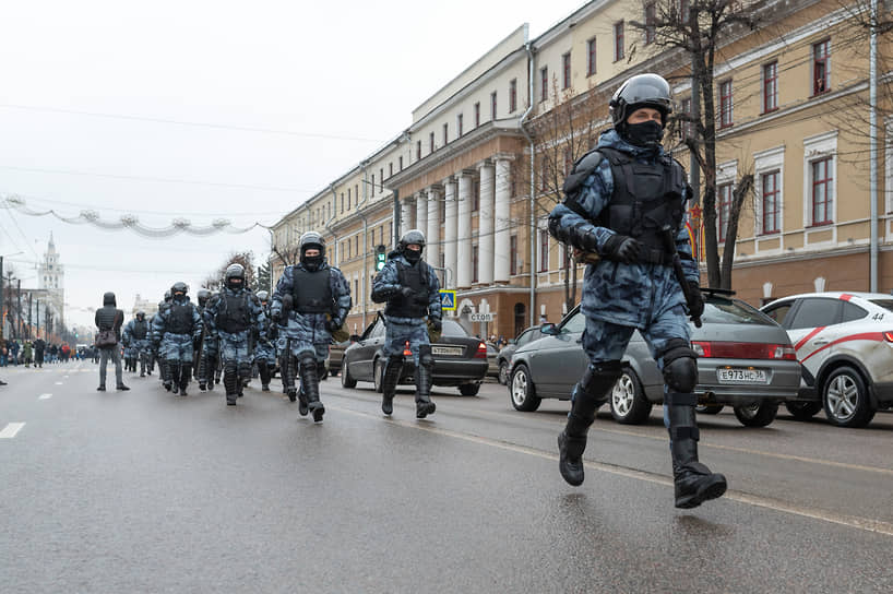 Митинг в поддержку политика Алексея Навального в Воронеже. 