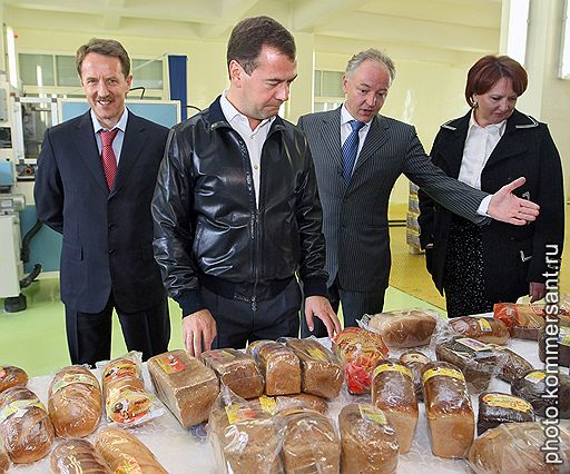 Президент РФ Дмитрий Медведев приезжал в Воронеж обсудить проблемы продовольственной безопасности 