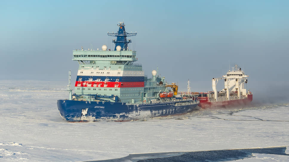 Ледокол «Арктика» в акватории Севморпути (ФГУП «Атомфлот»)