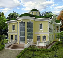 Развитая инфраструктура — особенность «Графского леса» (слева). А «Ближнее Покровское» (справа вверху) строится в стиле дворянских усадеб