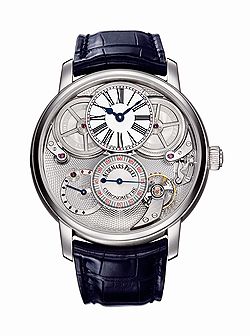 Шедевр мануфактуры — часы Jules Audemars AP Escapement с ручным заводом и запасом хода 56 часов в корпусе из платины диаметром 46 мм