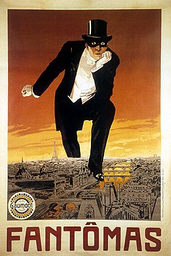 Первая парижская афиша "Фантомаса", 1913 