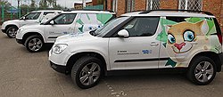 Skoda Yeti — официальный автомобиль талисманов "Сочи 2014"