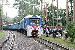 Капитально отремонтированный и модернизированный тепловоз ТУ2-078 на Малой Московской железной дороге