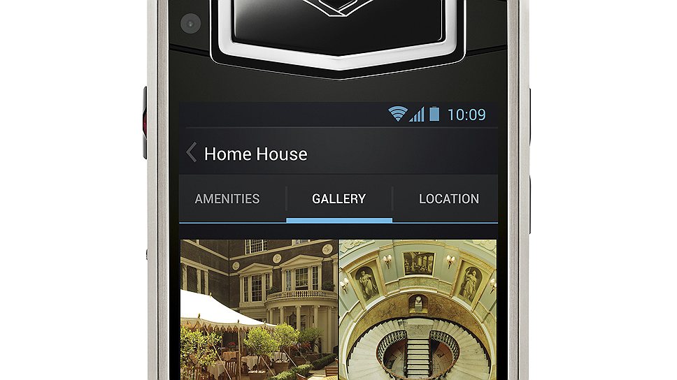 Смартфон Vertu Ti: операционная система Google Android 4, двухъядерный процессор 1,7 ГГц, корпус из полированного титана, сапфировый экран диагональю 3,7 дюйма, 64 Гб встроенной памяти, 8-мегапиксельная основная камера на задней панели, 1,3-мегапиксельная фронтальная камера, технология обмена данными Secure NFC, функция оплаты одним нажатием Tap to Pay. Сервис Vertu: 24 часа в сутки, 7 дней в неделю