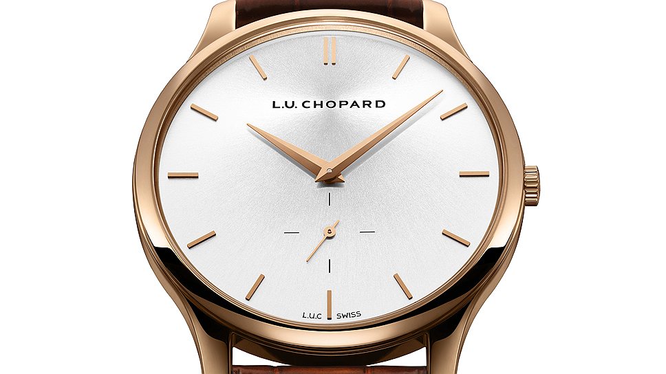 Chopard, L.U.C. XPS, 2013: классические мужские часы с корпусом из розового золота диаметром 39,5 мм с механизмом с автоподзаводом и запасом хода на 65 часов, модель сертифицирована COSC 