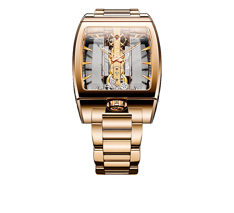 Corum, Golden Bridge Automatic Red Gold Braclet, 2013