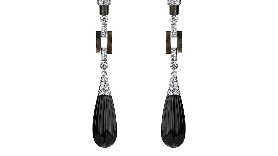 Серьги Cartier attraction in black and white