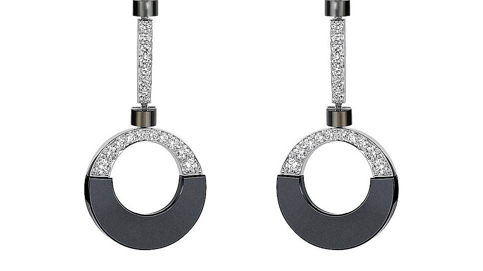 Серьги Cartier attraction in black and white
