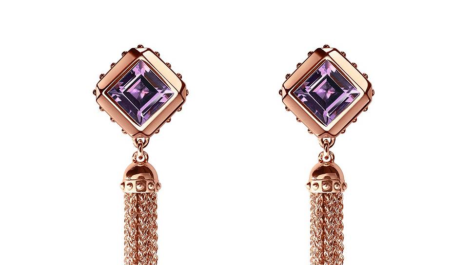 Серьги из золота с аметистами, Louis Vuitton, Emprise, 2014  