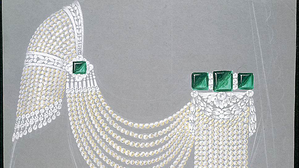 Эскизы индийских драгоценностей Chaumet, 1920  
