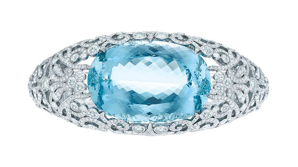 Tiffany & Co., браслет, платина, бриллианты, аквамарин, Tiffany & Co.