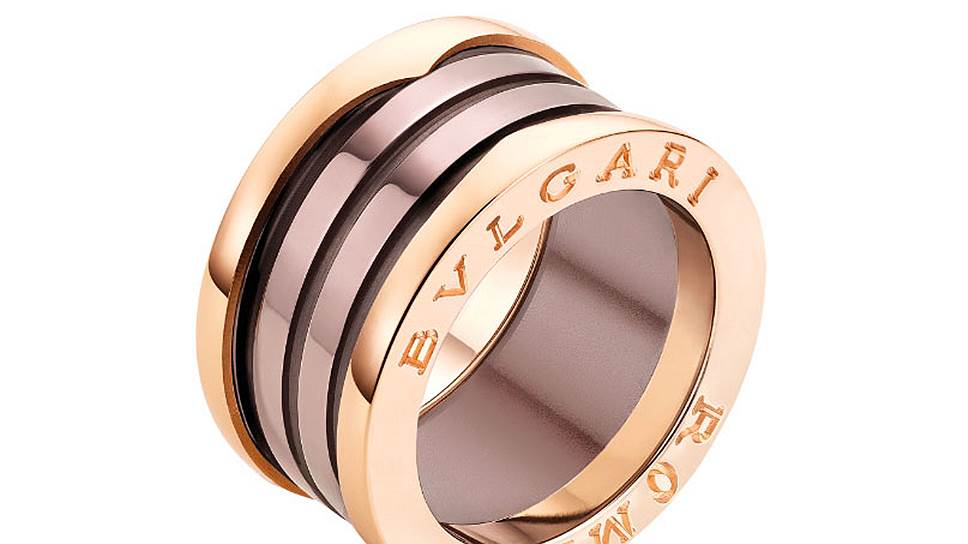 Кольцо B.Zero1 Bulgari Roma, золото, керамика