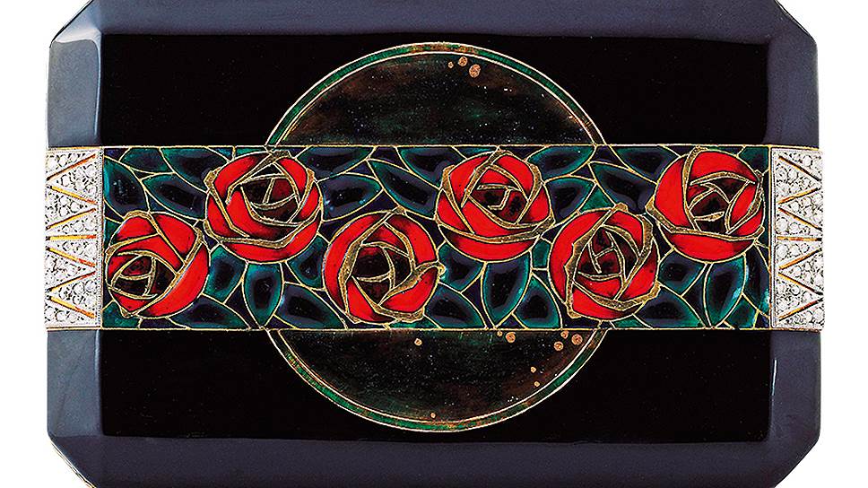 Boucheron. Портсигар, золото, эмаль, бриллианты, 1924 год