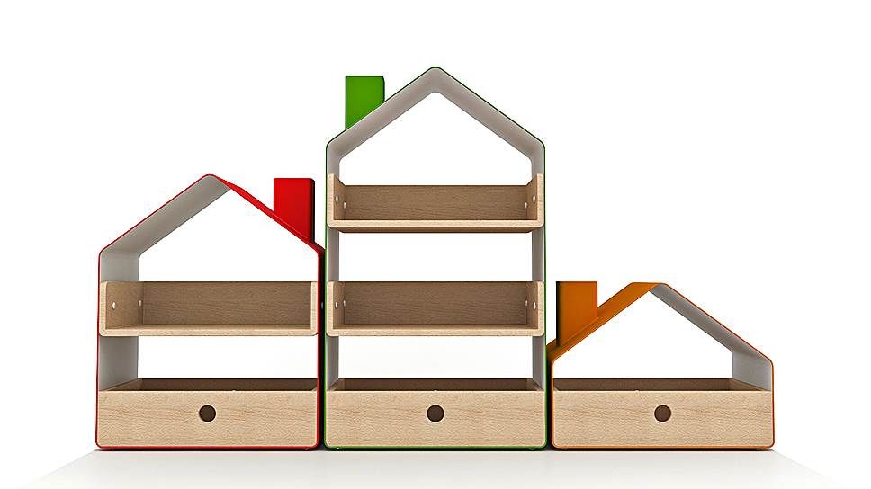 Система хранения Under my Roof из дерева и металла, дизайнер Кристина Виванко