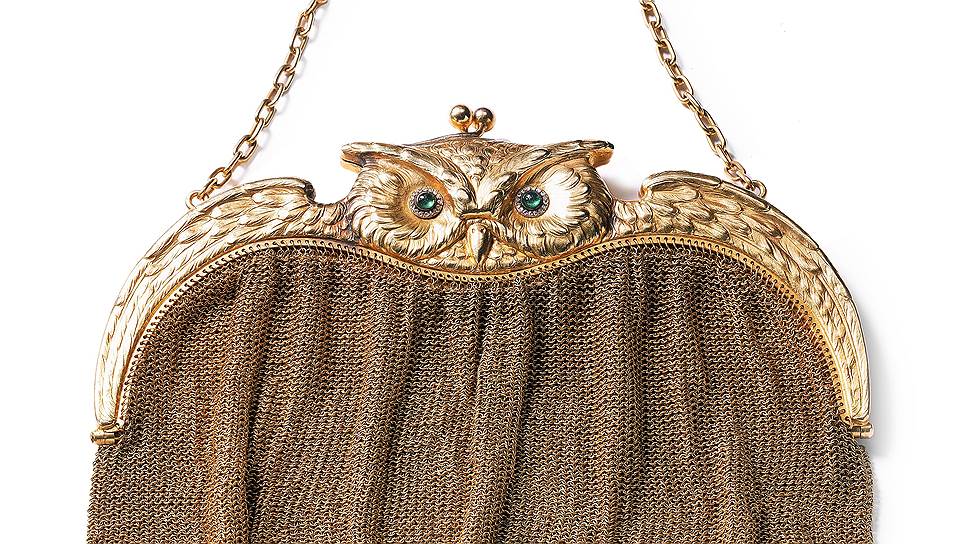 Cartier, вечерняя сумка с золотым замком, 1907