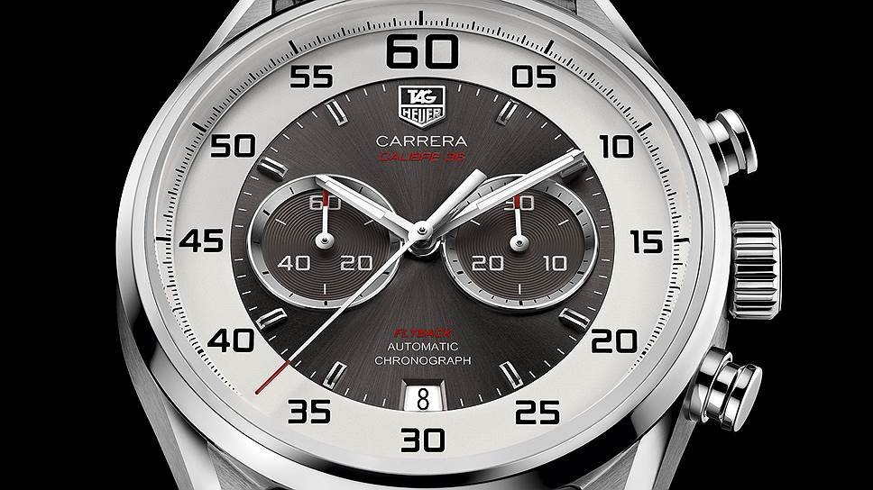 TAG Heuer Carrera Chronograph. Автоматический хронограф с функцией флайбэк. Механизм 36 в корпусе из матовой и полированной стали
