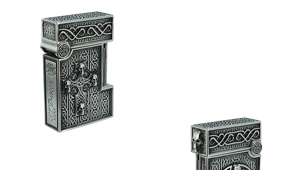 Зажигалка Skulls Celtic, белая патинированная бронза  