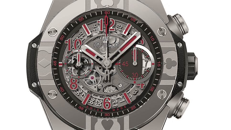 Hublot Big Bang Unico Poker Tour, 2015: корпус 45,5 мм, версия в золоте &mdash; 100 экземпляров, версия в стали &mdash; 200 