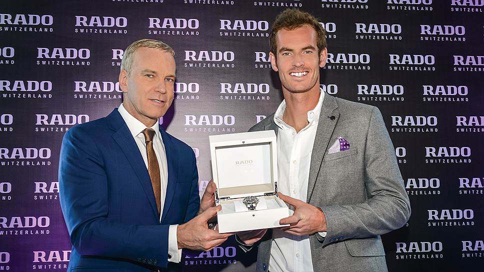 Президент Rado Маттиас Брешан и теннисист Энди Маррей