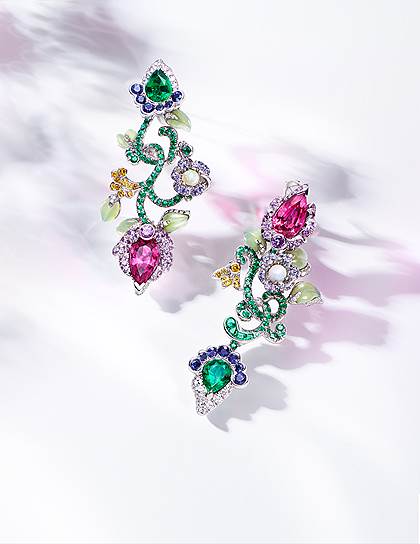 Faberge, серьги Secret Garden
