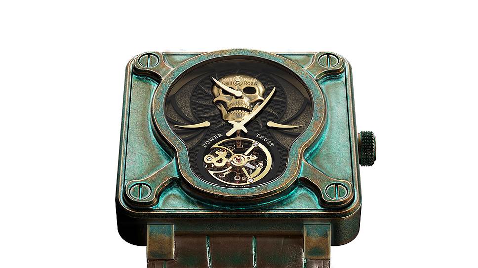 Лот 41. Bell & Ross BR 01 Skull Bronze Tourbillon. €96,4–116 тыс.