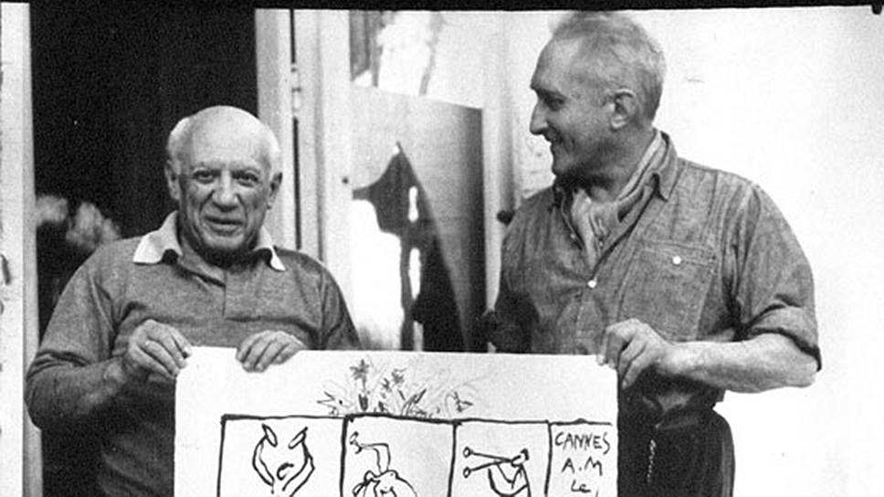 Пабло Пикассо и Франсуа Гюго, Канн, 1960 год
