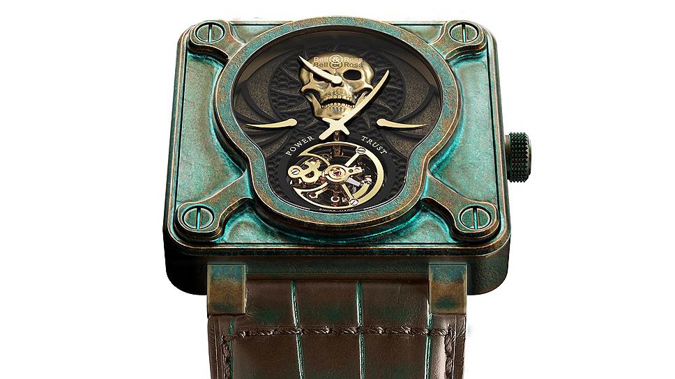 Bell & Ross. BR01 Skull Bronze Tourbillon. Эстимейт — 100-120 тыс. франков. Продажа — 100 тыс. франков