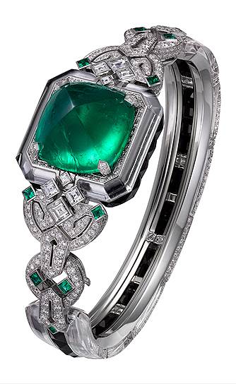 Cartier, Emerald High Jewelry Secret Hour Watch