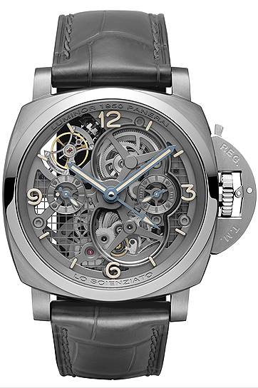 Panerai, Lo Scienziato Luminor 1950 Tourbillon GMT Titanio 47 mm 