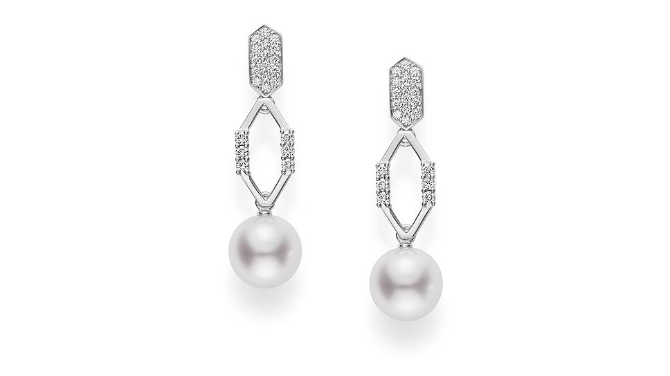 Mikimoto, серьги Honeycomb 