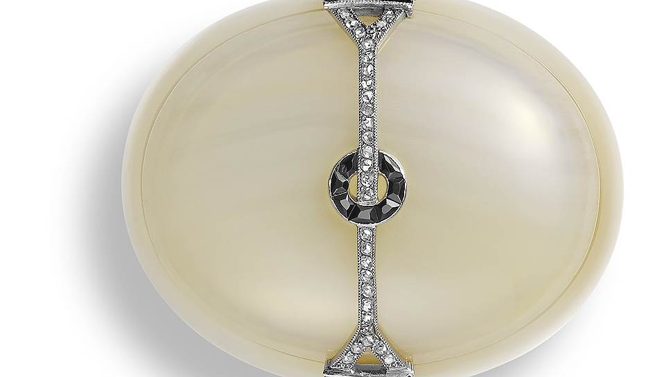 Cartier, бонбоньерка: агат, платина, бриллианты, ониксы. Париж, ок. 1919
