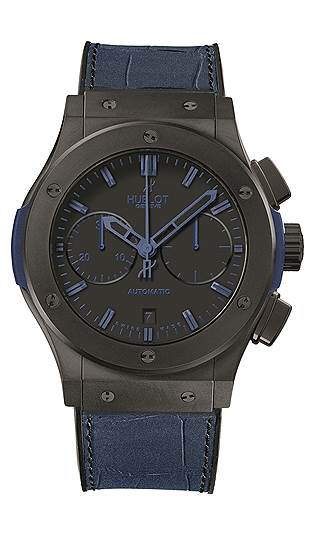 Hublot Classic Fusion Chronograph All Black Blue, 2012