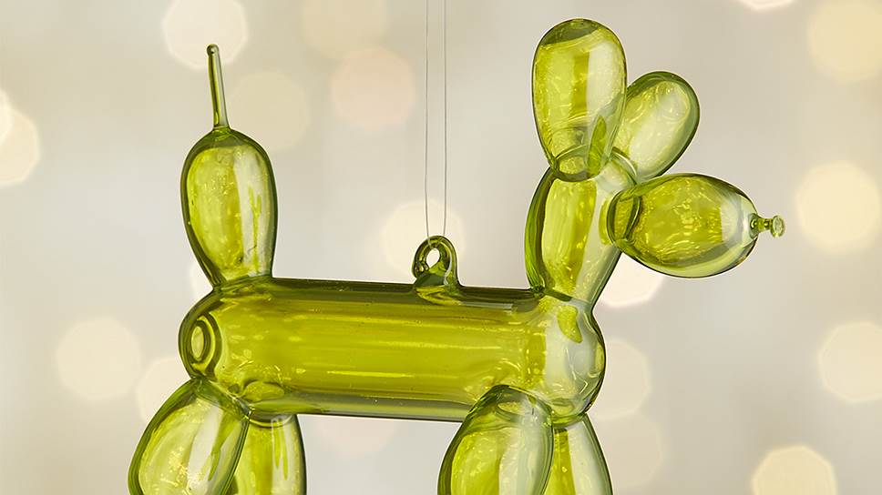 Елочное украшение Green Balloon Dog, Crate & Barrel